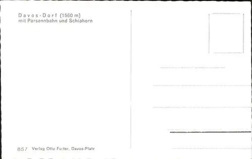 hw12542 Davos GR Parsennbahn Kategorie. Davos Alte Ansichtskarten