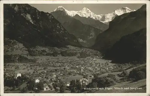 Wilderswil Eiger Moench Jungfrau Kat. Wilderswil