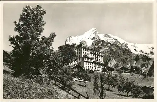 hw12593 Grindelwald Hotel Belvedere Kategorie. Grindelwald Alte Ansichtskarten