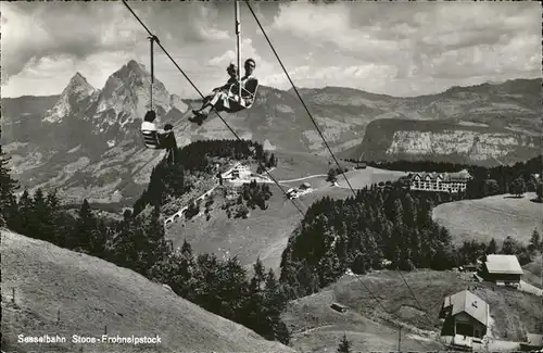 Stoos SZ Sesselbahn Frohnalpstock Kat. Stoos