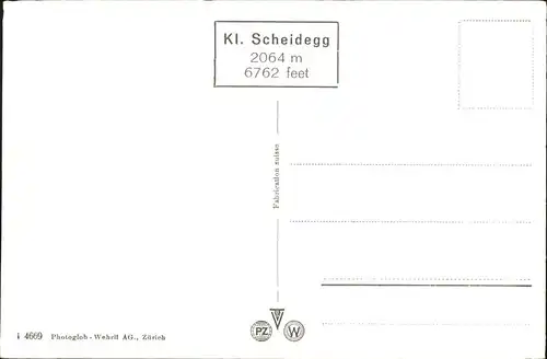 Kleine Scheidegg Interlaken Silberhorn Kat. Kleine Scheidegg