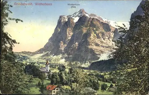 hw12887 Grindelwald Wetterhorn Kategorie. Grindelwald Alte Ansichtskarten