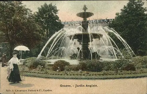 Geneve GE Jardin Anglais Brunnen Kat. Geneve