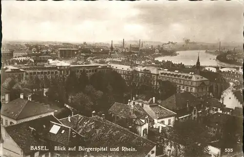 Basel BS Buergerspital Rhein Brueche Kat. Basel