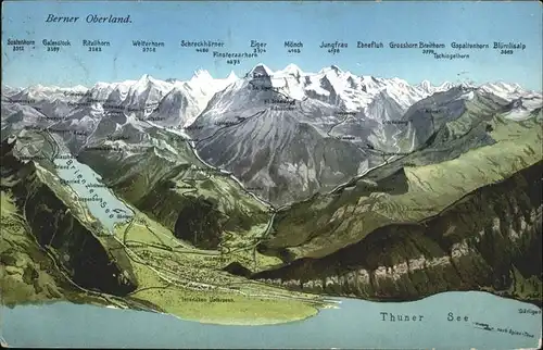 Thunersee Fliegeraufnahme  Kat. Thun