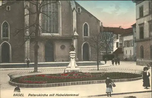 Basel BS Peters Kirche Hebel Denkmal  Kat. Basel