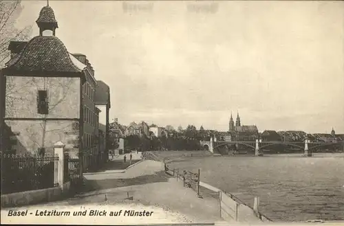 Basel BS Letziturm Muenster Bruecke Kat. Basel