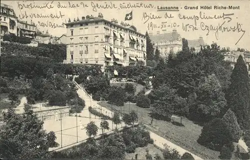 Lausanne VD Grand Hotel Riche Mont / Lausanne /Bz. Lausanne City