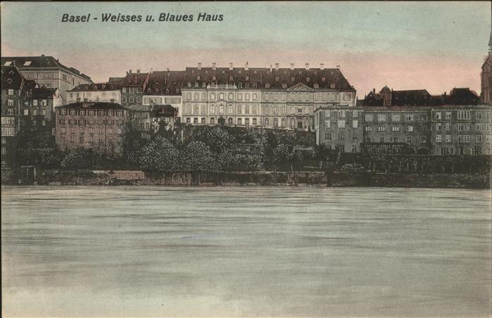 Basel Bs Weisses Blaues Haus Kat Basel Nr Hw13341 Oldthing