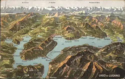 Lago di Lugano Fliegeraufnahme 