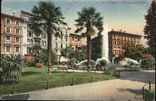 Lugano Springbrunnen Kat. Lugano