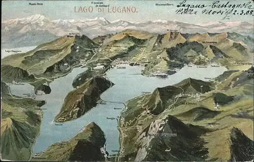 Monte Generoso Lago Lugano Fliegeraufnahme  Kat. Monte Generoso