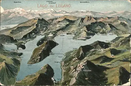 Monte Generoso Fliegeraufnahme  Kat. Monte Generoso