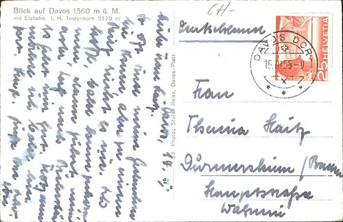hw13684 Davos GR Eisbahn Tinzerhorn Kategorie. Davos Alte Ansichtskarten