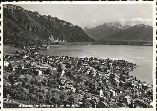 Montreux VD Lac LEman Dents du Midi / Montreux /Bz. Vevey