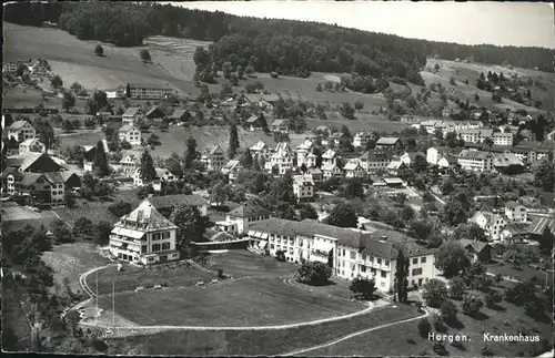 Horgen ZH Fliegeraufnahme Krankenhaus  / Horgen /Bz. Horgen