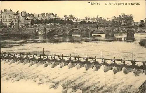 Mezieres Charleville Pont de pierre Barrage