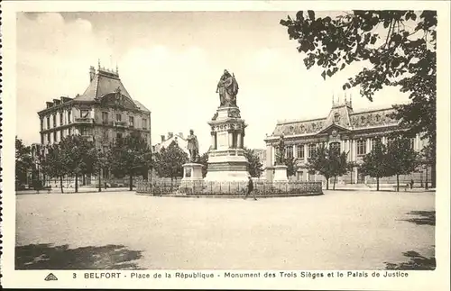Belfort Belfort Place Republique Palais Justice Monument Trois Kat. Belfort