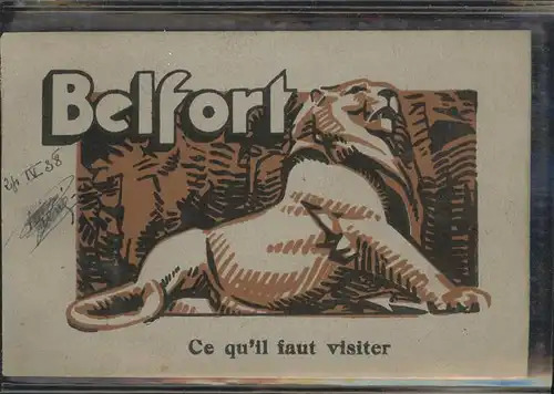 Belfort Belfort Loewe faut visiter Lion Eintrittskarte Kat. Belfort