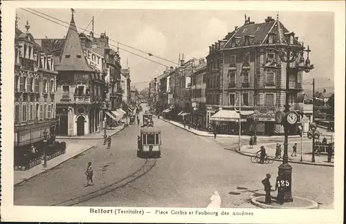 Belfort Belfort Strassenbahn Place Corbis Faubourg  Kat. Belfort