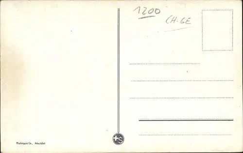 hw17036 Lac Leman Genfersee Panoramakarte Kategorie. Genf Alte Ansichtskarten