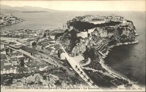 hw17374 Monaco Principaute
Vue generale
Le Rocher Kategorie. Monaco Alte Ansichtskarten