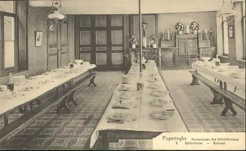 Poperinghe Pensionnat des Benedictines Speisesaal *