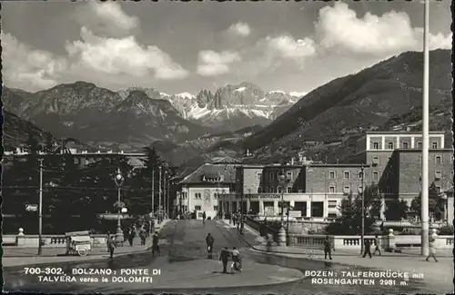 Bozen Talferbruecke Rosengarten 