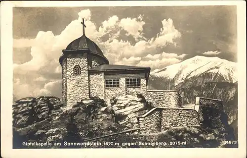 Sonnwendjoch Gipfelkapelle Schneeberg