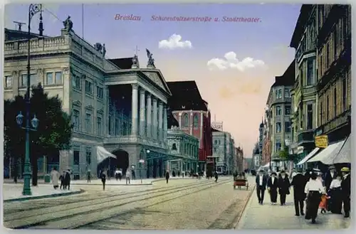 Breslau Niederschlesien Breslau Schweidnitzerstrasse Stadttheater x / Wroclaw /