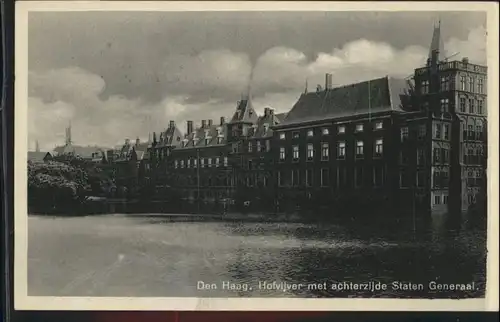 Den Haag Hofvijver met achterzijde Staten Generaal / s Gravenhage /