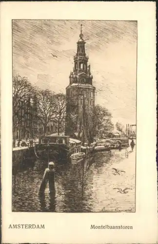 Amsterdam Niederlande Montelbaanstoren  / Amsterdam /