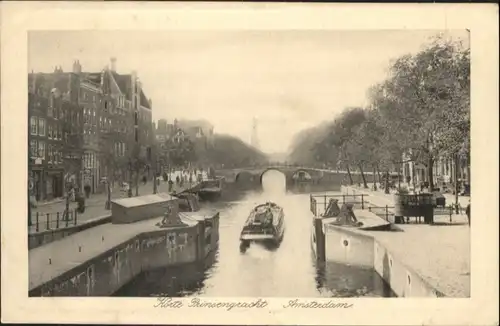 Amsterdam Niederlande Korte Prinsengracht Bruecke Schiff / Amsterdam /