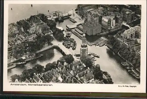 Amsterdam Niederlande Montelbaanstoren Fliegeraufnahme  / Amsterdam /