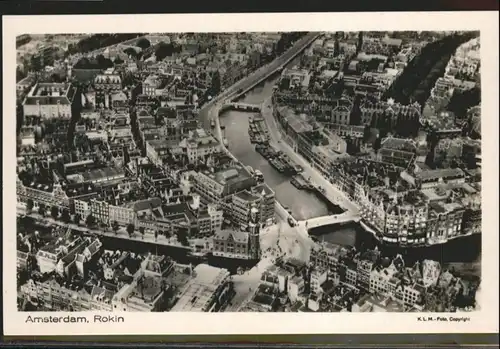 Amsterdam Niederlande Rokin Fliegeraufnahme Bruecke / Amsterdam /