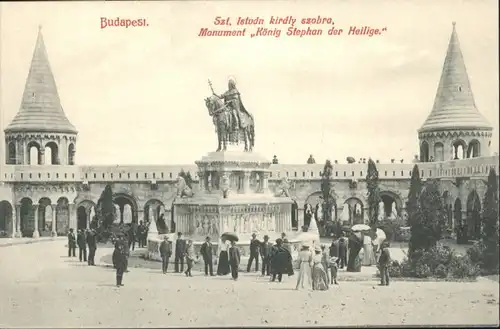 Budapest Monument Koenig Stephan der heilige / Budapest /