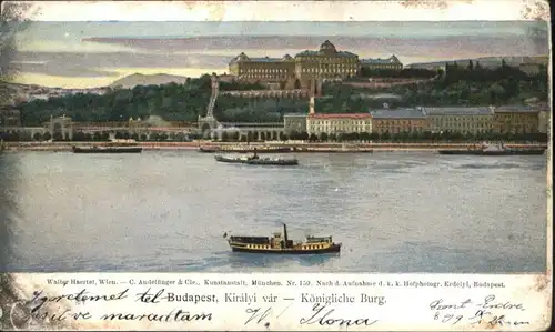 Budapest Koenigliche Burg Schiff  / Budapest /