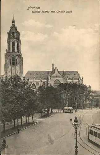 Arnhem Groote Markt Kerk Strassenbahn / Arnhem /