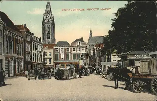 Gravenhage Groote Markt Kutsche  / Niederlande /