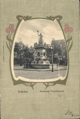 Rotterdam Monument vryheidsbeeld / Rotterdam /