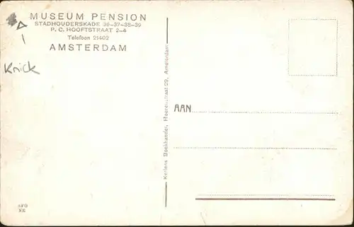 Amsterdam Niederlande Museum Pension  / Amsterdam /