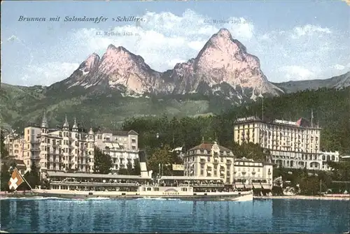 Brunnen SZ Salondampfer Schiller / Brunnen /Bz. Schwyz