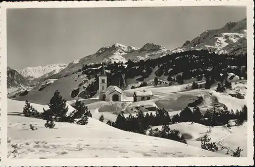 Maloja GR Maloja Kirche / Maloja Graubuenden /Bz. Maloja