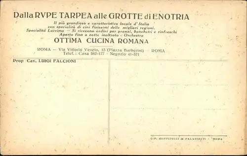 Rom Roma Dalla Rupe Tarpea Grotte Enotria /  /Rom