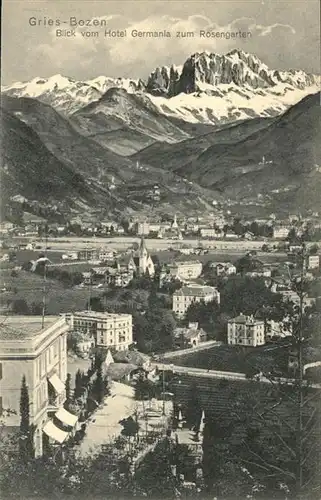 Gries Bozen Rosengarten Blick vom Hotel Germania / Italien /Italien