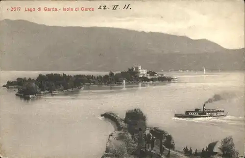 Isola di Garda Lago di Garda Schiff Dampfer / Italien /