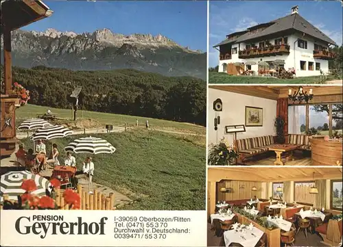 Oberzbozen Pension Geyrerhof vom hohen Ritten / Italien /