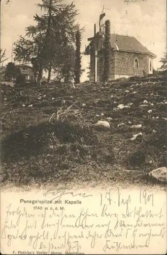 Mendelpass Penegalspitze mit Kapelle 1740 m.  / Italien /