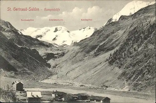 Suldental St. Gertraud Sulen Gampenhoefe Kreilspitze / Stilfs /Trentino-Suedtirol