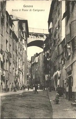 Genova Genua Liguria Sotto il Ponte di Carignano / Genova /